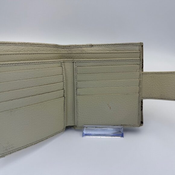 GUCCI Abbey Guccissima D Ring Compact Leather GG Bifold Wallet  COA INCLUDED - Picture 6 of 15